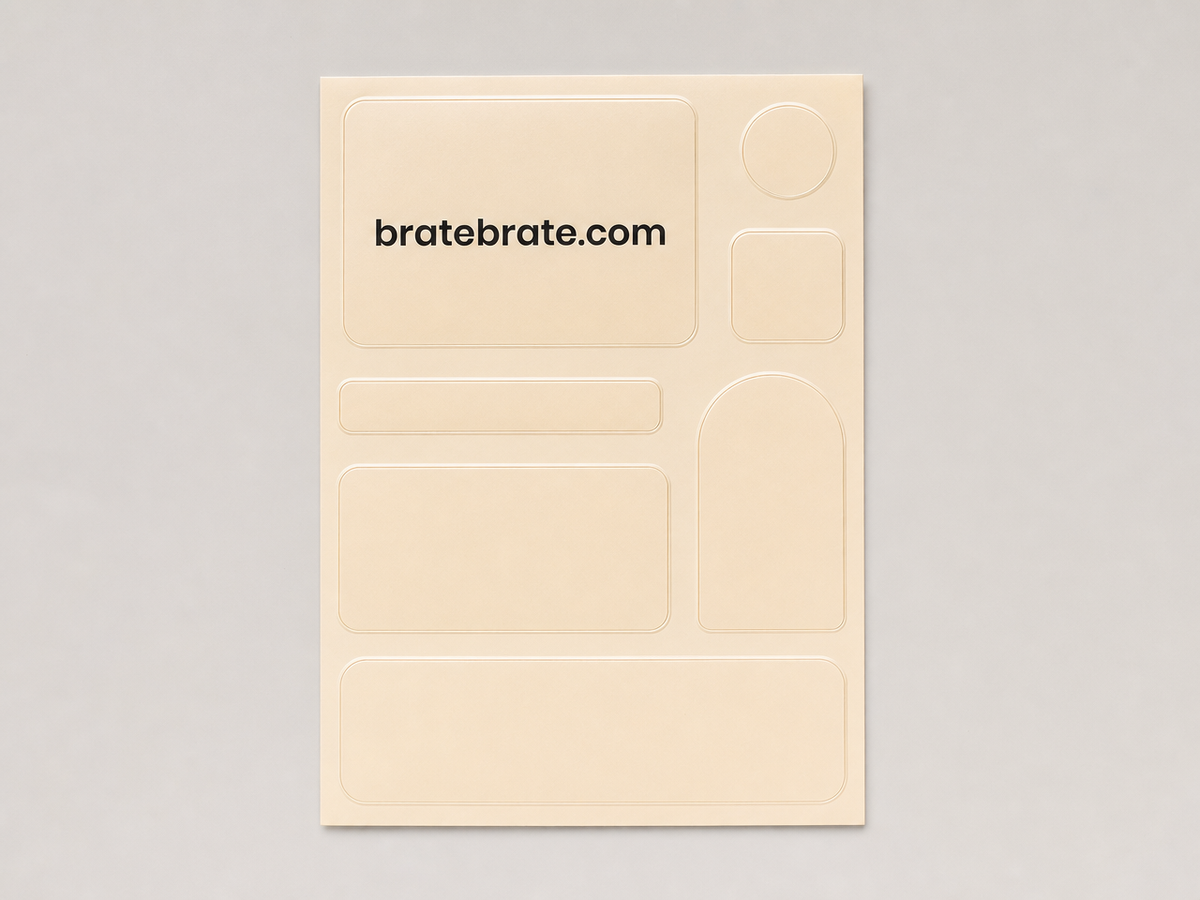 Stiker paket — bež, unisex